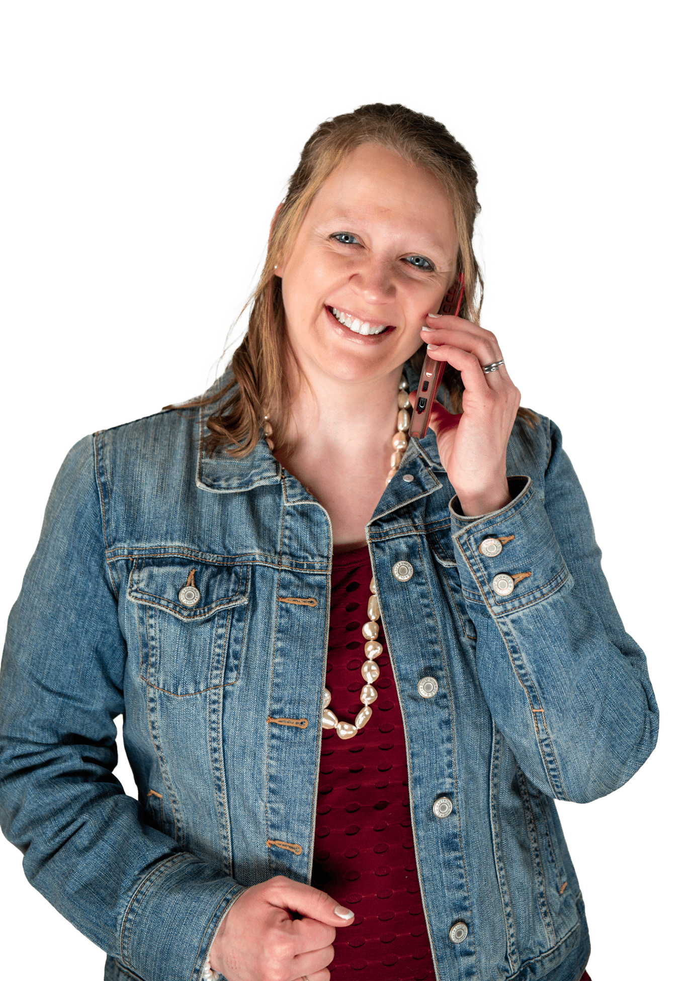 lori kendall on the phone cutout